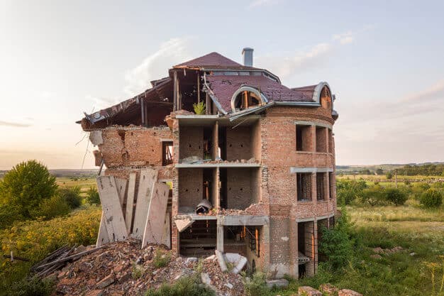 old ruined building after earthquake collapsed brick house 127089 1218 1